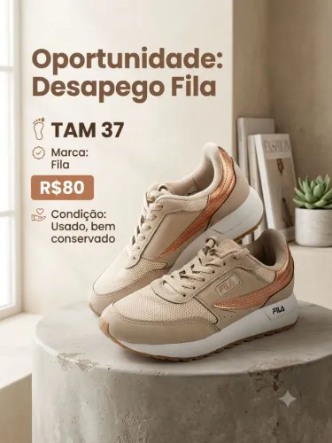 Tênis Fila Retro Flag Bege
