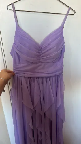 vestido de festa lilás 