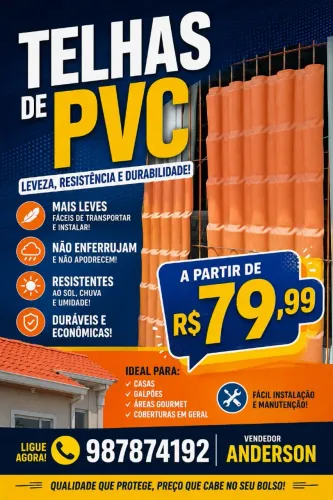 Telha de PVC Aparti de R$79,95
