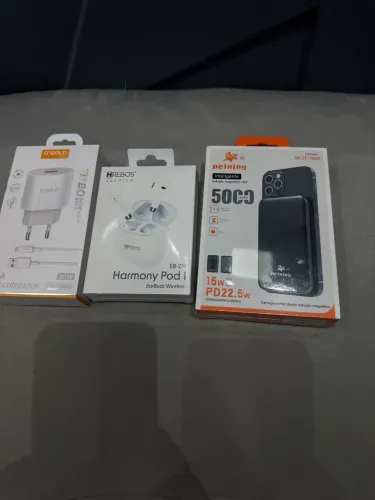 Carregador portátil, fone de ouvido carregadores relógio