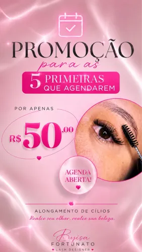 Extensão de cílios valor promocional