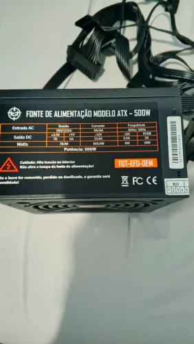 Fonte TGT Enfield 500W - 2 meses de uso - 100% funcionando