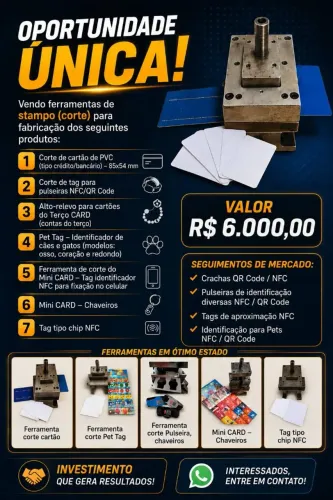 OPORTUNIDADE ÚNICA! Lote ferramentas de corte/stampo