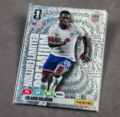 FOLARIN BALOGUN - EDIÇÃO LIMITADA PREMIUN PRATA - Card Panini Adrenalyn XL