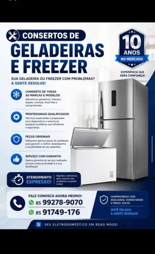 Conserto geladeira freezer Gelagua bebedouro expositor 