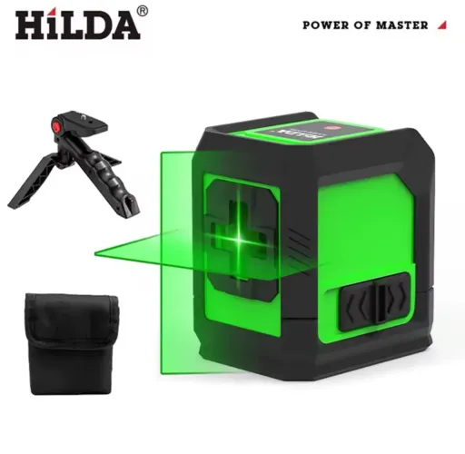Nível Laser Hilda 2 Linhas Verde Autonivelante Com Tripé