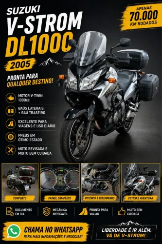 Moto pronta para viagem 