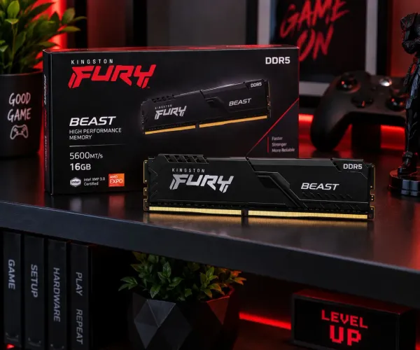 Memória ram DDR 5 FURY Beast 16 GB 5600 MHz NOVO LACRADO