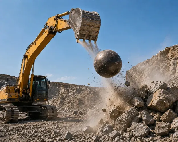 Drop Ball - Bola de aço para mineração e demolição.
