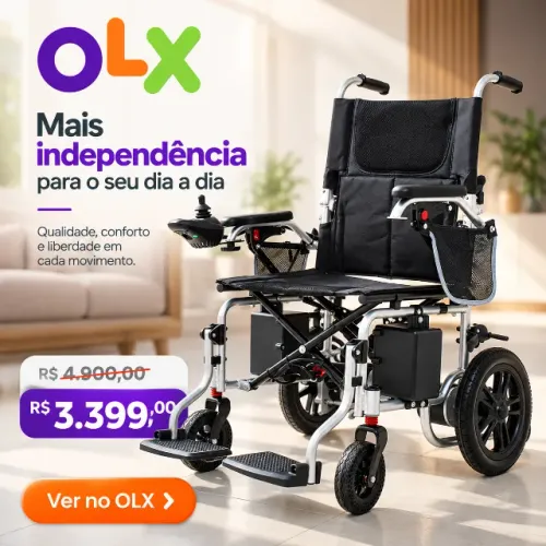 Cadeira de Rodas Motorizada Elétrica Dobrável Nova - Pronta Entrega