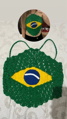 Cropped crochê brasil