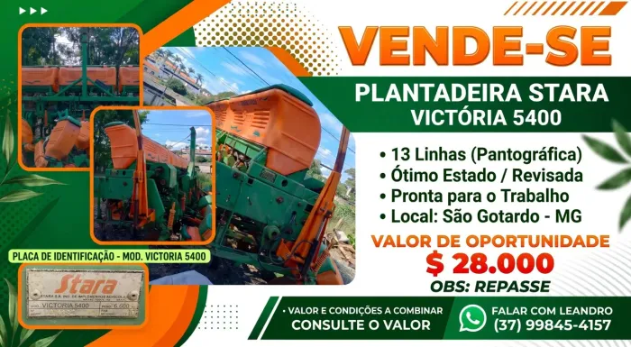Vendo plantadeira Stara 13 linhas 