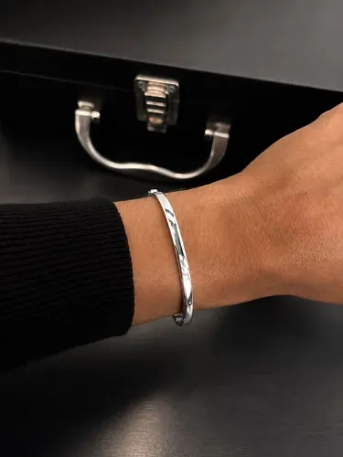 Bracelete Fio Meia Cana - Prata 925
