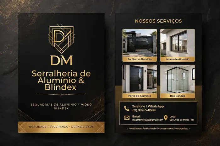 Alumínio e blindex