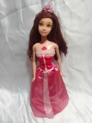 Boneca bela vestido rosa  30cm