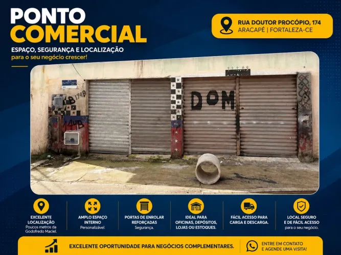PONTO COMERCIAL PARA ALUGUEL - ARACAPÉ | FORTALEZA-CE