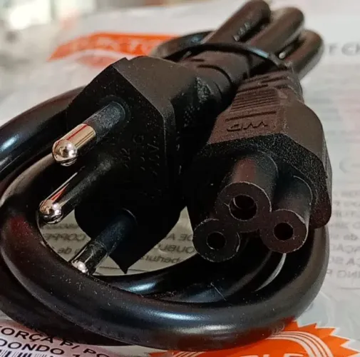 Cabo De Força Notebook Tripolar C5 Reforçado 1,5m - Novo