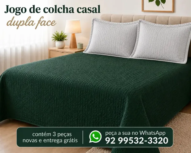 Jogo de Colcha Habitat Dupla Face - Elegância e Conforto | Entrega Grátis ?