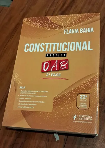 Livro Prática Constitucional 2ª Fase OAB - Flávia Bahia | Perfeito Estado