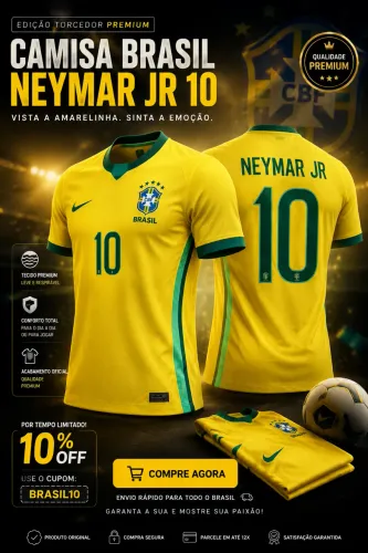Camisa Neymar Jr 10 Importada Premium - Qualidade Top ?