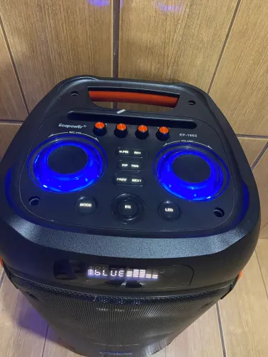? Caixa de Som Bluetooth Ecopower - Potente com LED ?