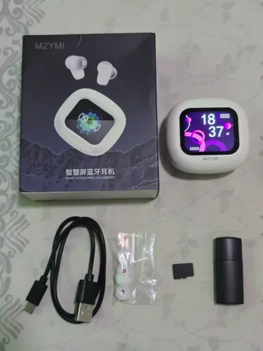 Fone de ouvido Mzymi QLS09 bluetooth 5.4 e cartão de memória 4gb