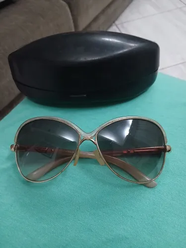 ÓCULOS DE SOL GUCCI VINTAGE AVIADOR MASCARA DOURADO ORIGINAL 