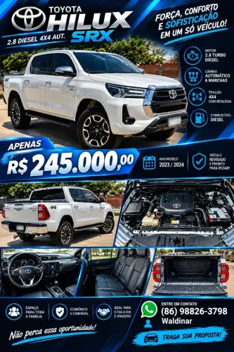 Toyota Hilux CD SRX 4X4 2.8 TDI 16V Diesel Aut. 2024