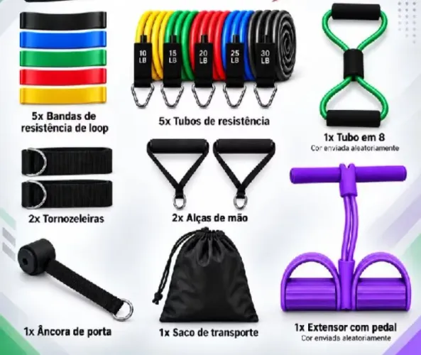 Kit elástico para exercícios