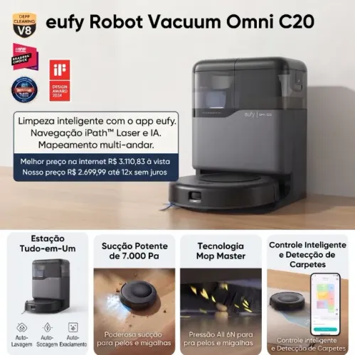 Robô Aspirador Eufy Omni C20