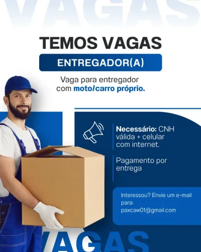Vaga Entregador Parceiro
