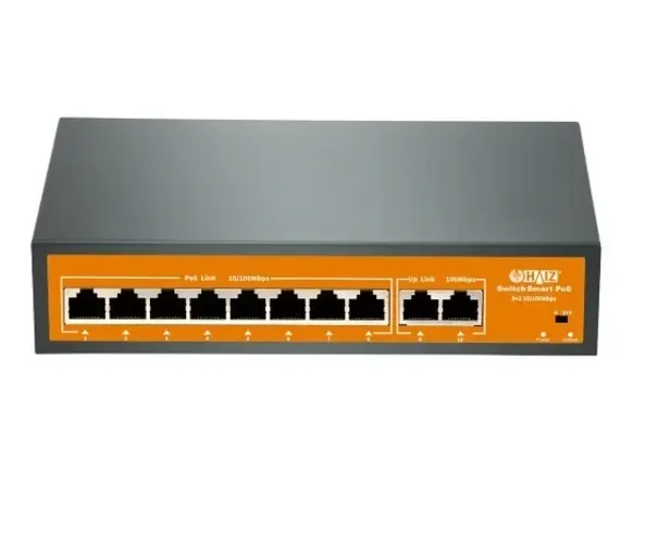 Switch Poe 8 Portas + 2 Portas Uplink Suite De Rede Fast 10/100 Mbps