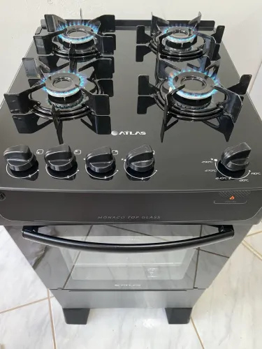 Fogão Mesa Vidro Automático ESTADO DE NOVO - Entrego GRÁTIS !