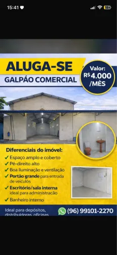 Aluga-se galpão