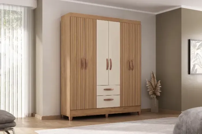 (PAGUE NA ENTREGA)Guarda Roupa Fortaleza 6 Portas 2 Gavetas Casal  
