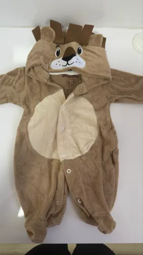 Macacão leão bebê 0 a 3 meses