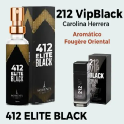 Perfume Masculino 412 Elite Black - 15 ml Moments Paris