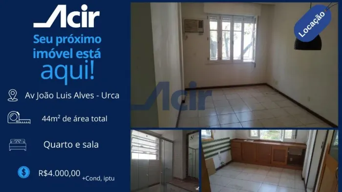 Acir Administradora - Apartamento com 1 dormitório para locação - Urca - Rio de Janeiro/RJ