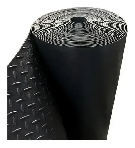 Piso de Borracha Tapete (Diamante) 1,00 x 1,00 Antiderrapante 3mm