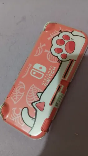 SWITCH LITE ANIMAL CROSSING ROSA DESBLOQUEADO + MARIO KART 8 DELUXE NOVO