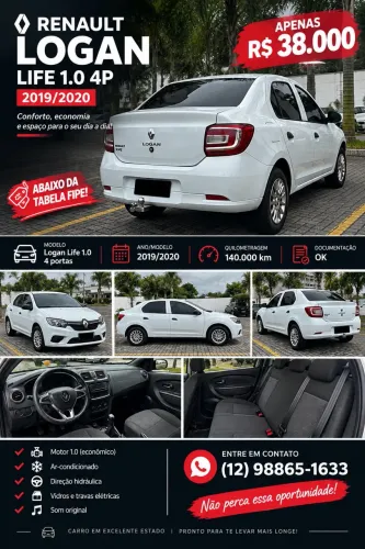 Renault Logan Life Flex 1.0 12V 4P Mec. 2020