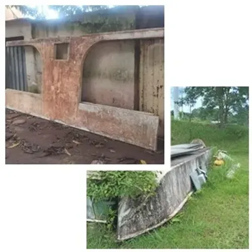 Flutuante desmontado em Fibra e Mini Flutuante 