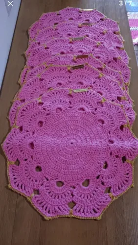 Jogo de Sousplat Rosa