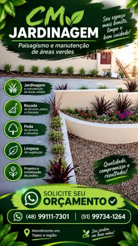 Pacote Manutenção de Jardim_ Tapes e região