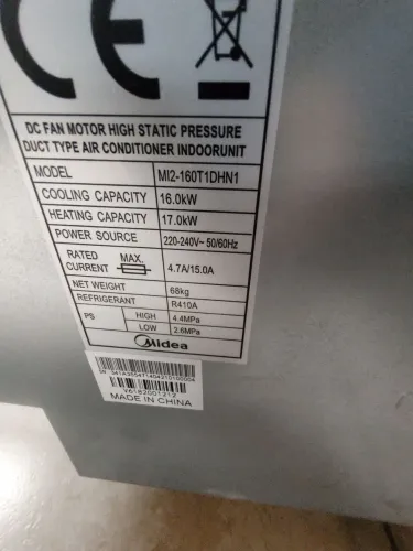Central ar condicionado VRF INVERTER 60000 com evaporadora compatível para tubulação