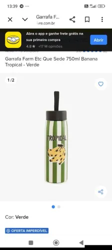 Garrafa Farm Original 750 ml nova! PROMOÇÃO