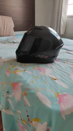 Capacete asx city preto brilhante