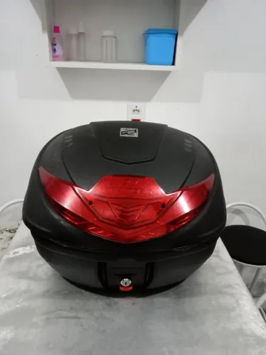 Baú Moto Pro Tork 28L + Suporte de Instalação