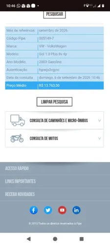 Volkswagen Gol GERAÇÃO III PLUS 1.0 MI 8V GASOLINA MEC. 4P 2003