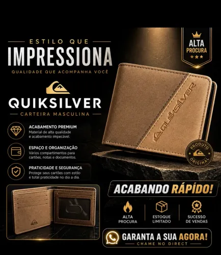 Carteira masculina Quiksilver original 